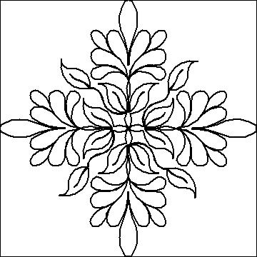 (image for) Triple Irish Chain_Leaves and Feathers_block-L01179 - Click Image to Close